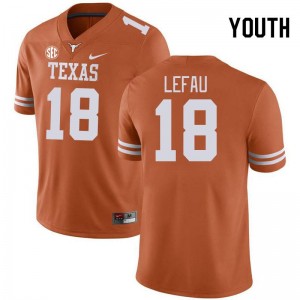 #18 Liona Lefau Lone Star State Reps Texas Orange Youth Jersey Limited SEC Conference