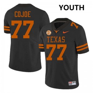 #77 Andre Cojoe Texas Black Youth Jersey Official Football
