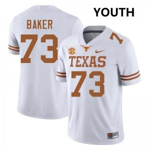 #73 Brandon Baker UT White Youth Jersey University Football