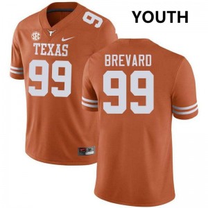 #99 Cole Brevard Texas Longhorns Texas Orange Youth Jersey Official Football