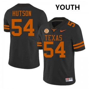 #54 Cole Hutson University of Texas Black Youth Jersey 2025-26 Football