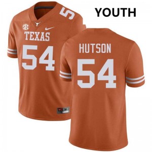 #54 Cole Hutson Texas Longhorns Texas Orange Youth Jersey High School Football