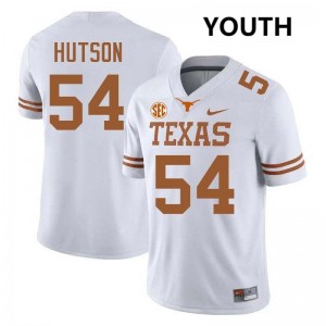 #54 Cole Hutson Texas White Youth Jersey Official Football