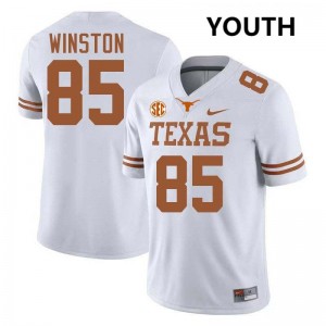 #85 Emaree Winston UT Austin White Youth Jersey Game Football