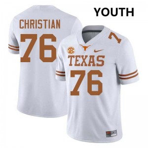 #76 Jackson Christian UT White Youth Jersey University Football