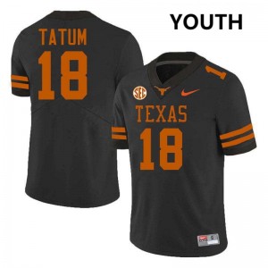 #18 Joe Tatum Burnt Orange Black Youth Jersey Embroidery Football