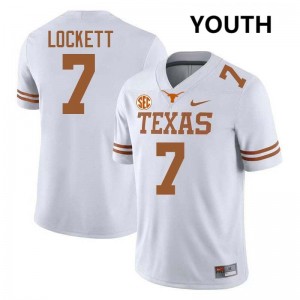 #7 Kaliq Lockett UT White Youth Jersey Game Football