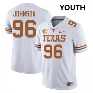 #96 Lavon Johnson UT White Youth Jersey Embroidery Football