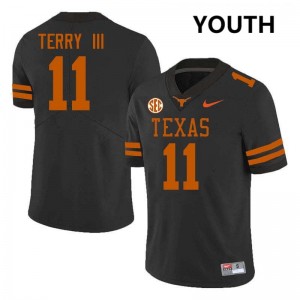 #11 Michael Terry III Texas Black Youth Jersey Stitched Football