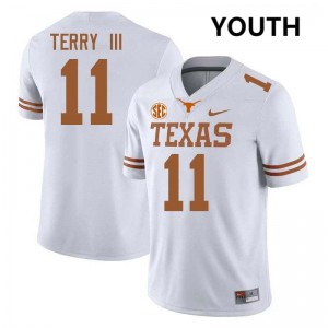 #11 Michael Terry III UT White Youth Jersey Alumni Football