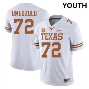 #72 Neto Umeozulu UT Austin White Youth Jersey High School Football