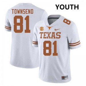 #81 Nick Townsend UT White Youth Jersey Official Football