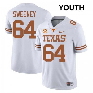 #64 Robert Sweeney The Horns White Youth Jersey 2025-26 Football