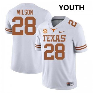#28 Santana Wilson UT White Youth Jersey Player Football