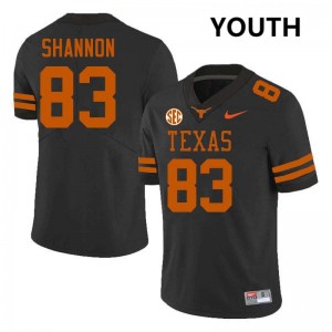 #83 Spencer Shannon University of Texas Black Youth Jersey Replica Football