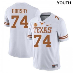 #74 Trevor Goosby Burnt Orange White Youth Jersey Player Football