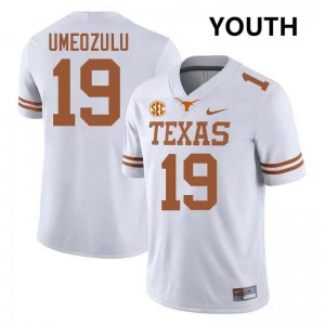 #19 Zina Umeozulu Texas White Youth Jersey 2025-26 Football