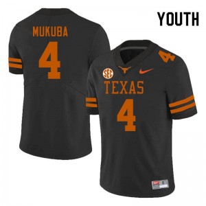 #4 Andrew Mukuba Texas Black Youth Jersey 2025 SEC Conference