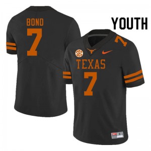 #7 Isaiah Bond UT Black Youth Jersey Stitched SEC Conference