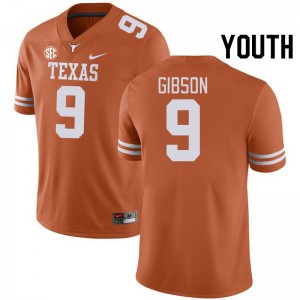 #9 Jerrick Gibson Texas Texas Orange Youth Jersey High School SEC Conference