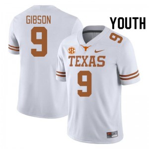 #9 Jerrick Gibson Lone Star State Reps White Youth Jersey Limited SEC Conference