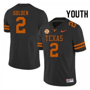 #2 Matthew Golden Burnt Orange Black Youth Jersey University SEC Conference