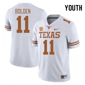 #11 Silas Bolden Lone Star State Reps White Youth Jersey 2025 SEC Conference