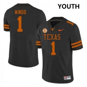 #1 Ryan Wingo UT Black Youth Jersey Limited Football